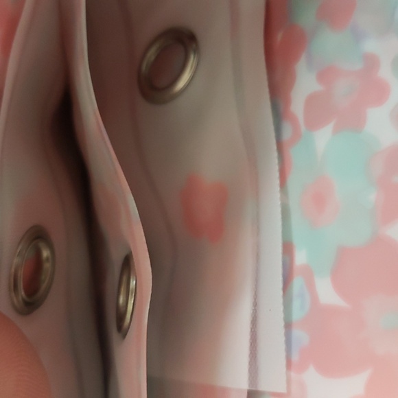 Spring St. Designs NWT Multicolor Floral Bunny Shower Curtain/Liner - Picture 5 of 5